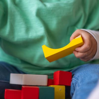 Child with Building Blocks